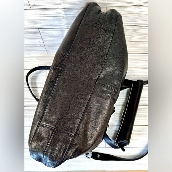 032-Coach:F15513 Ashley Black Pebbled Leather Satchel Carryall & Wallet Set - Picture 8 of 15